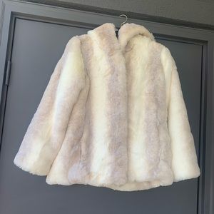 Luxurious Champagne Faux Fur Jacket